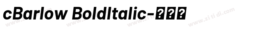 cBarlow BoldItalic字体转换